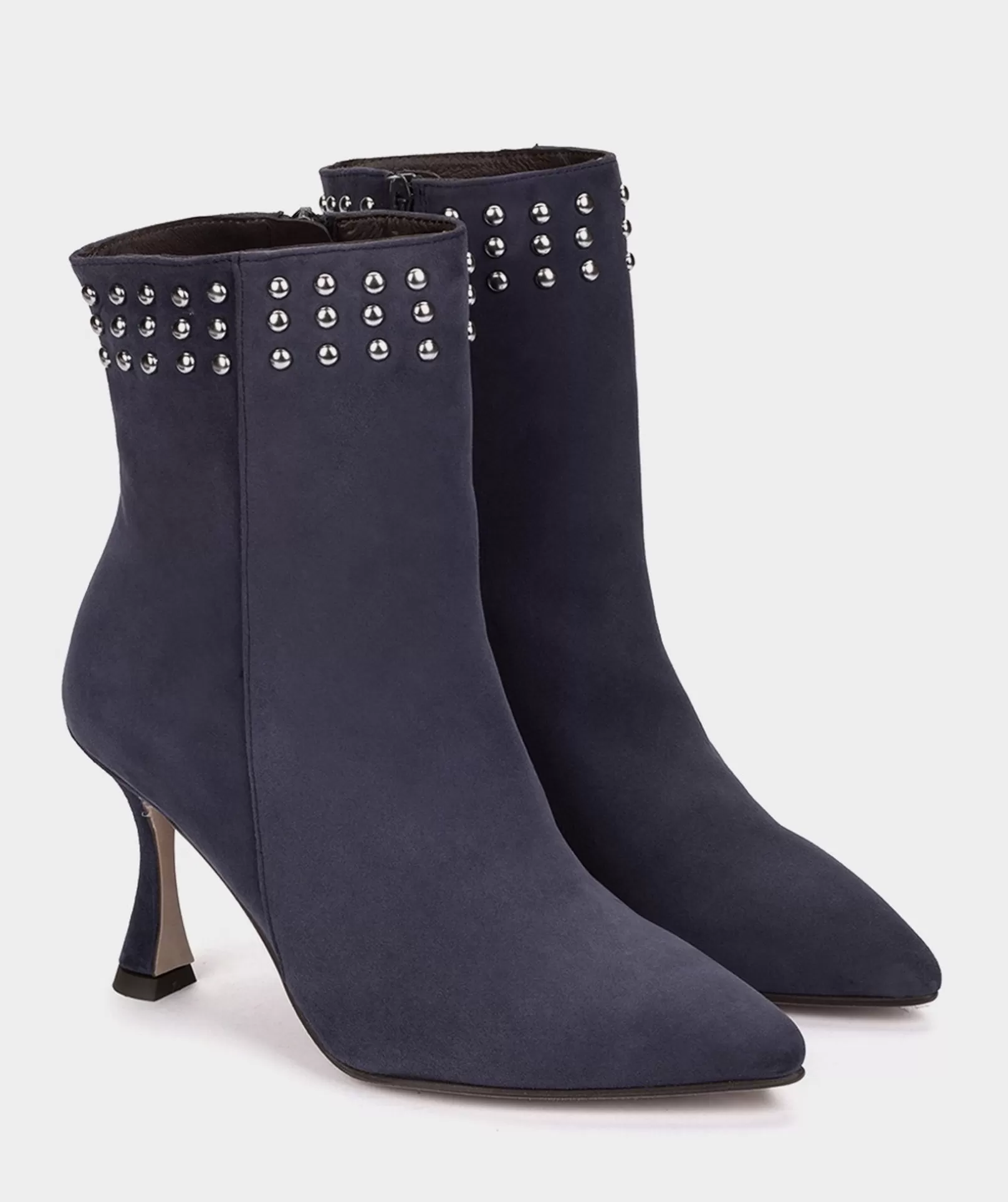 Pedro Miralles Ankle Boots Aus Marineblauem Wildleder Mit Absatzen Amalfi Navy | Schuhe Stiefeletten