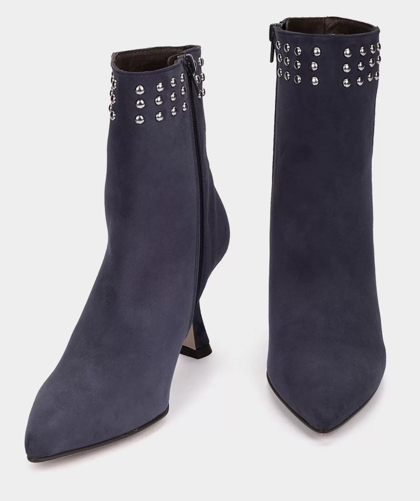 Pedro Miralles Ankle Boots Aus Marineblauem Wildleder Mit Absatzen Amalfi Navy | Schuhe Stiefeletten