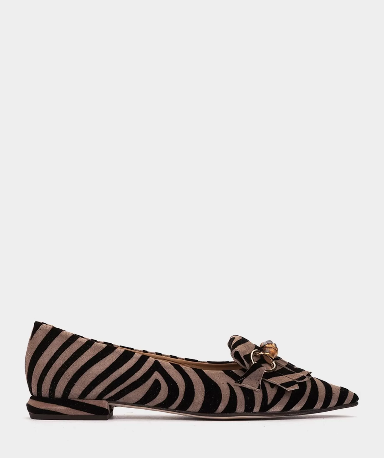 Pedro Miralles Ballerinas Aus Leder Mit Tiermotiv Zebra Acero | Schuhe Flache Schuhe