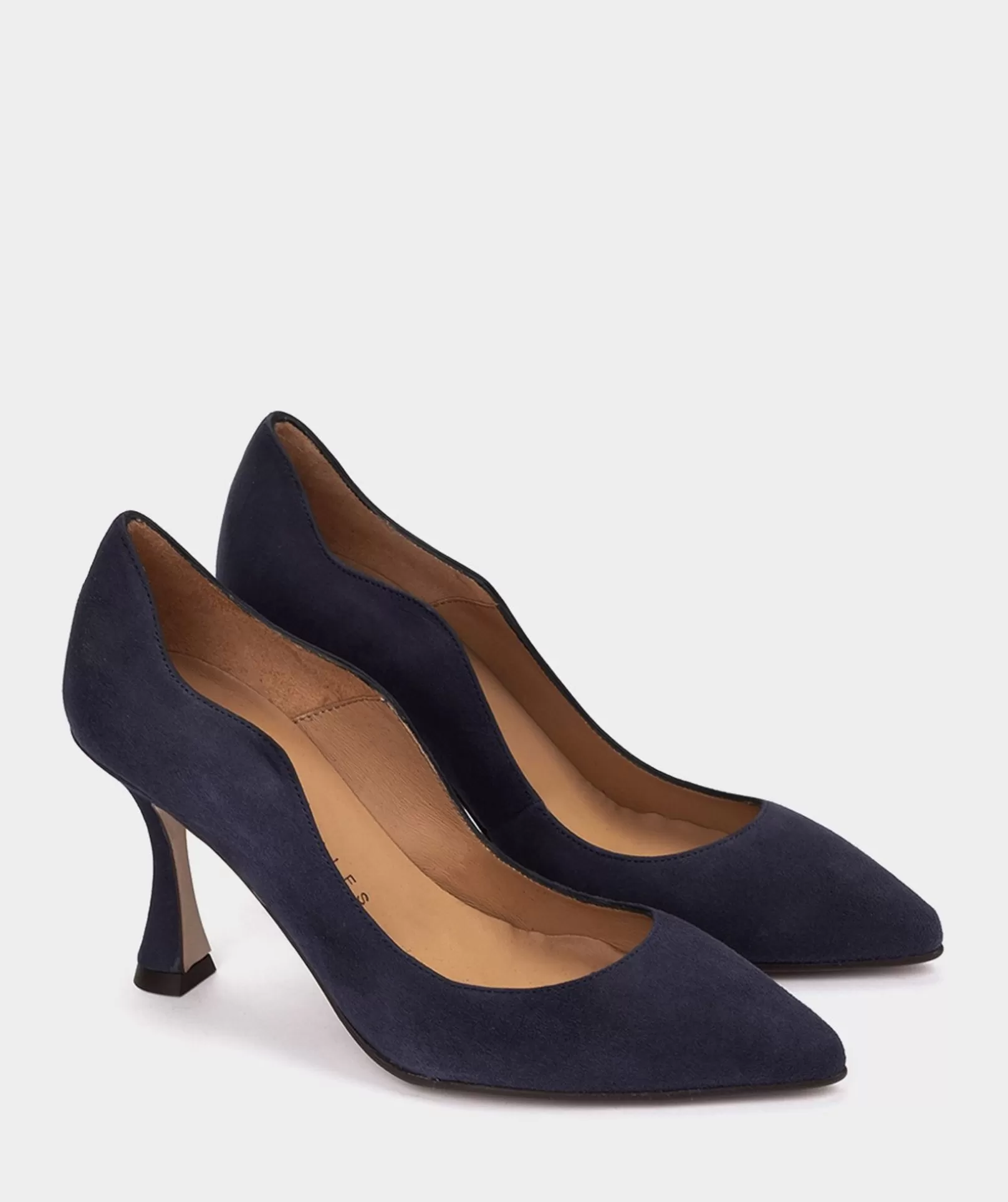 Pedro Miralles Hochhackige Schuhe Mit Feiner, Spitzer Spitze Aus Marineblauem Wildleder. Amalfi Navy | Schuhe High Heels