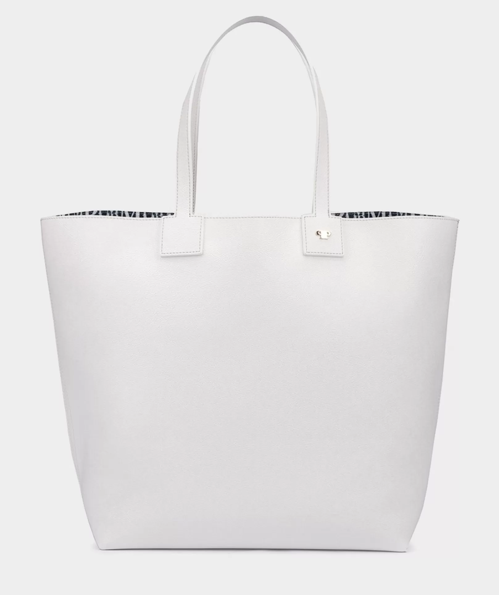 Pedro Miralles Reversible Shopper-Tasche Ciervo Vegan Blanco | Accessoires Umhangetaschen