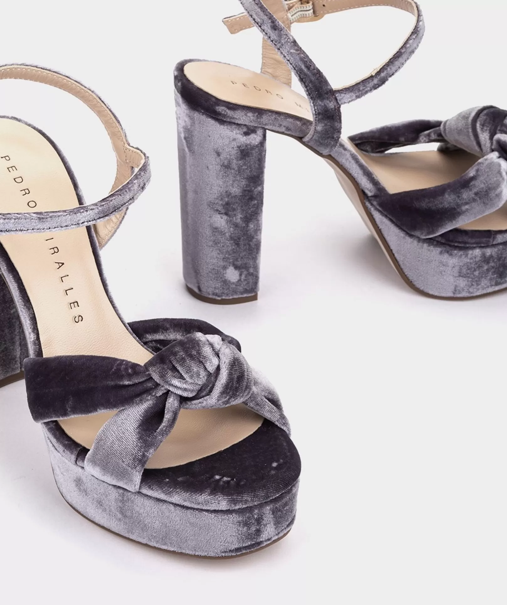 Pedro Miralles Samt-Sandalen Mit Absatz Velvet Guinda | Schuhe Absatzsandalen