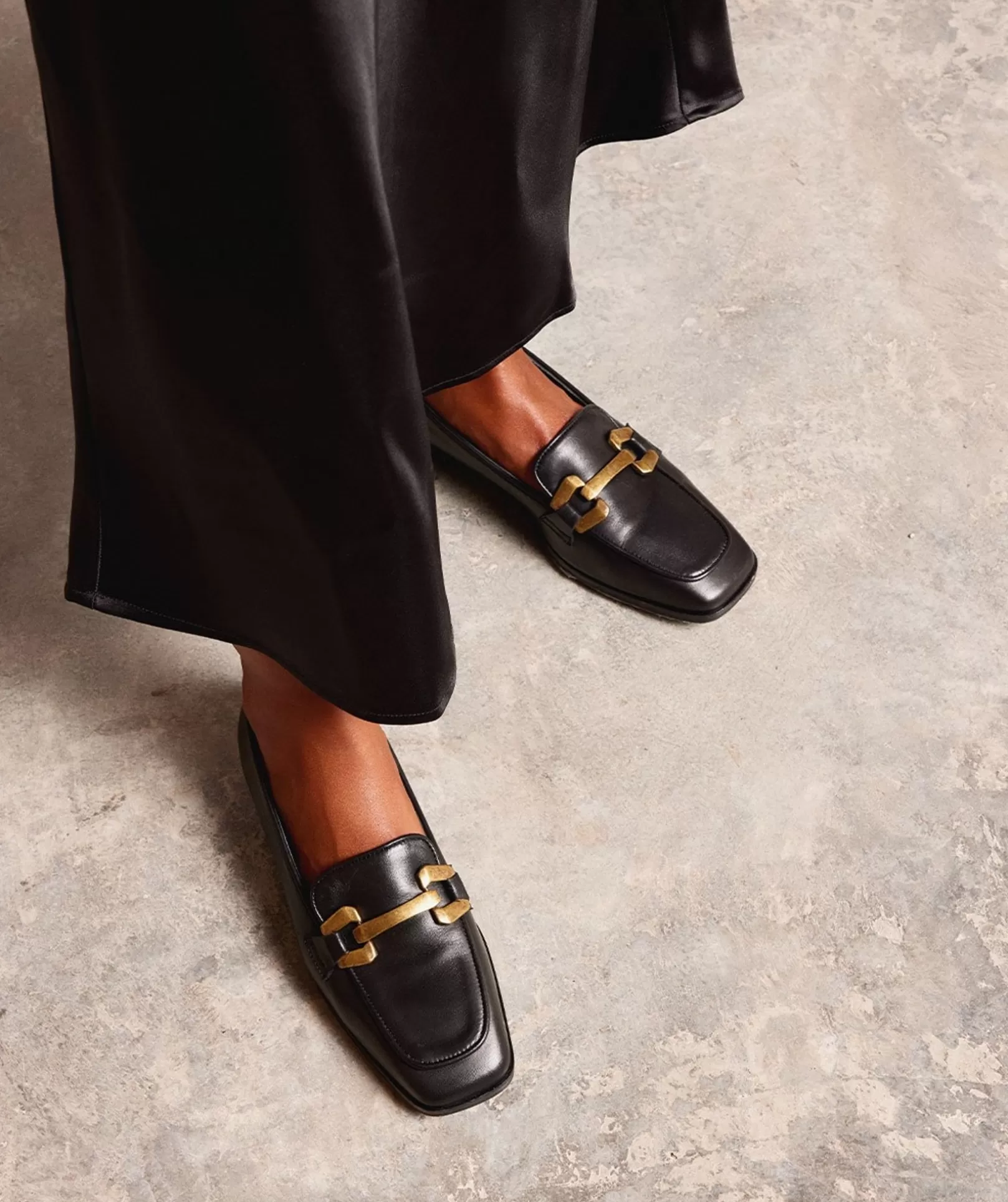 Pedro Miralles Schwarze Leder-Slipper Seta Negro | Schuhe Mokassins