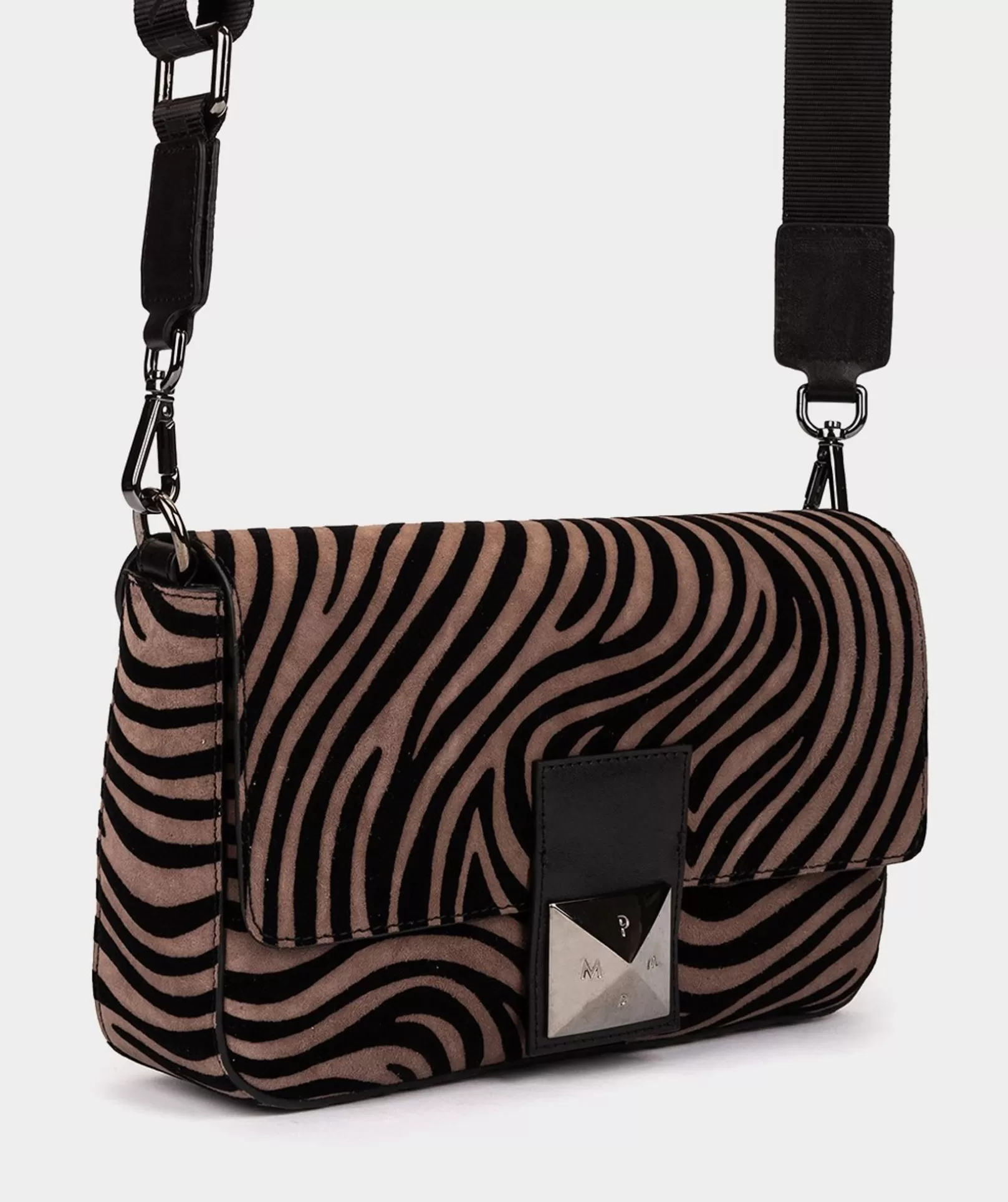 Pedro Miralles Umhangetasche Aus Wildleder. Zebra Acero | Accessoires Umhangetaschen