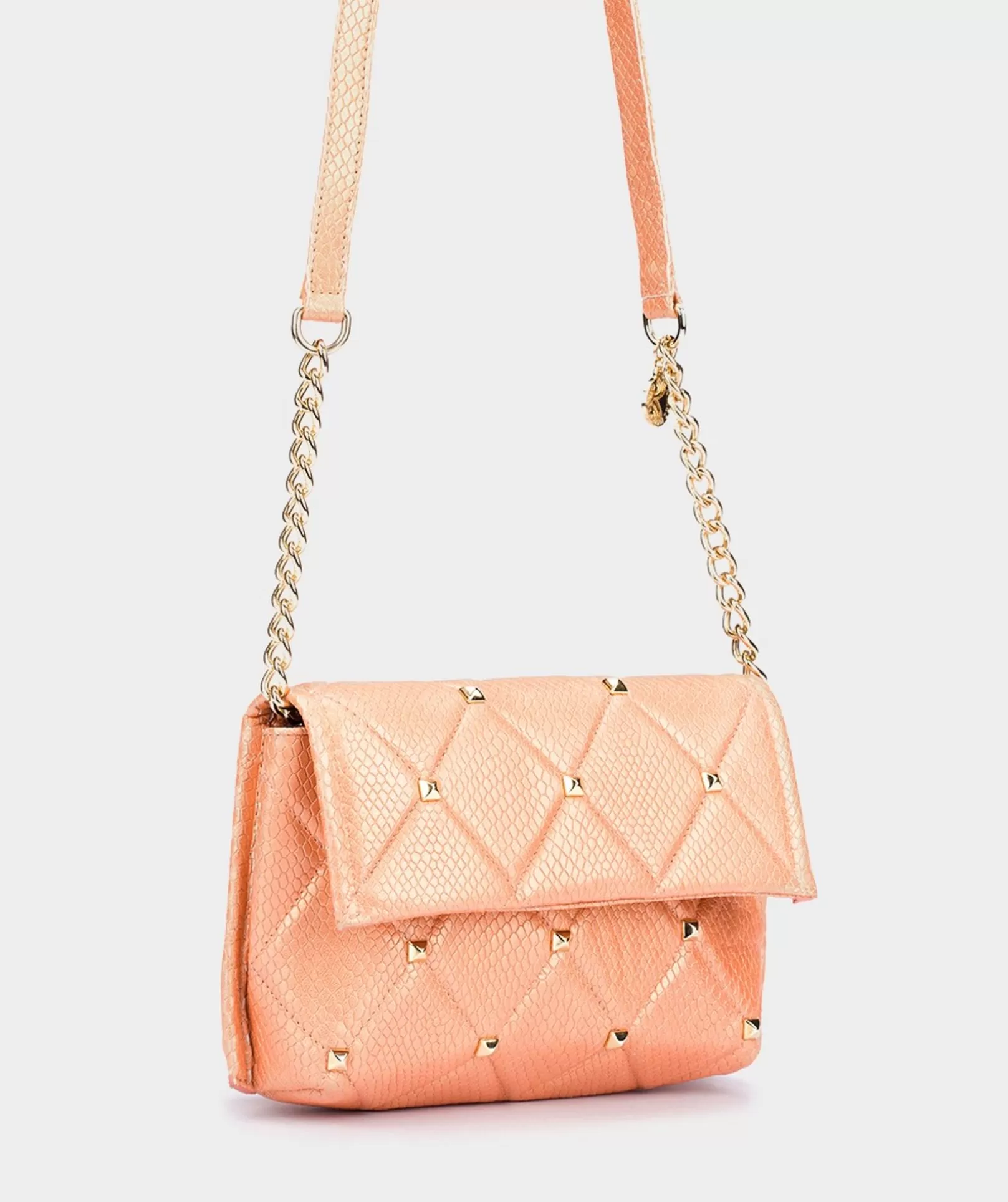 Pedro Miralles Umhangetasche Mit Kette Caiman Apricot | Accessoires Partytaschen